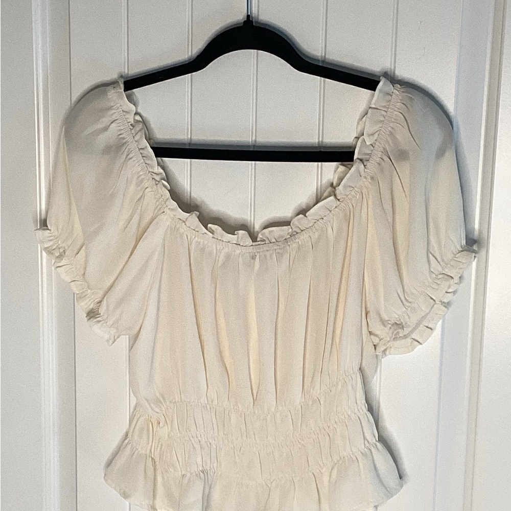 Papaya Cream Ruffle Blouse - Picture 2 of 8